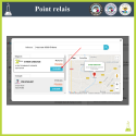 The customer also chooses the relay point of his choice when selecting a carrier via an interactive map. - Addons Prestashop